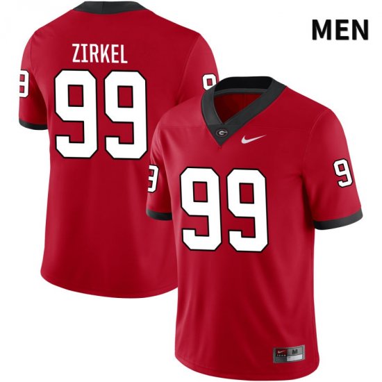 Men's Georgia Bulldogs NCAA #99 Jared Zirkel Nike Stitched Red NIL 2022 Authentic College Football Jersey BTX1254ND
